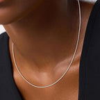 925 Sterling Silver Chain for Women, Diamond Cut 1mm Box Chain Lobster Claw Clasp Silver Jewelry Gifts for Women Mom Girlfriend - size: 22 Inches