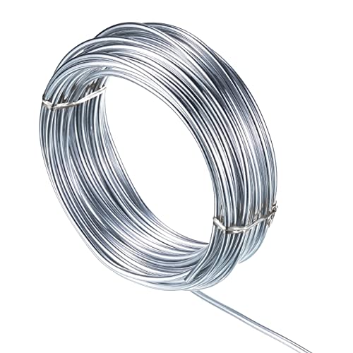 2mm Aluminum Wire, 100 Feet 12 Gauge Bendable Anodized Metal Wire for Sculpting, Jewelry Making, Armature Making, Weaving and Wrapping, Crafting - size: 2mm, style: Silver