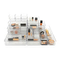 33 PCS Clear Plastic Drawer Organizer Set, 4 Sizes Acrylic Drawer Storage Trays Non Slip Storage Bins for Makeup, Jewelry, Gadgets for Kitchen, Bedroom, Bathroom, Office - style: 33 PCS with 4 sizes