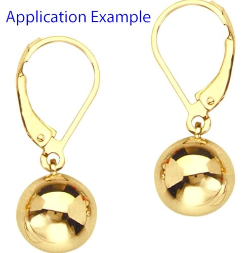 20pcs Adabele Hypoallergenic Tarnish Resistant 19mm Earring Hooks Strong Leverback Ear Wire Open Jump Ring 18K Yellow Gold Plated Brass for DIY Craft Earrings Jewelry Making BF192 - color: Gold/design #2, size: 19mm (0.75 inch) - 20pcs