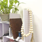 THYSSEN 500pcs 20mm Wood Beads Crafts Natural Round Unfinished Loose Beads are Used to Make DIY Wooden Beads Garlands, Home Decoration