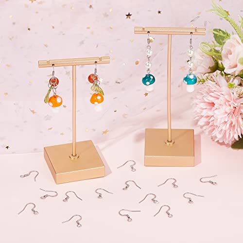 SUNNYCLUE 1 Box 100Pcs French Earring Hooks 304 Stainless Steel Earwire Ear Wires Silver Earwires Fishhook Ear Hook for Jewellery Making Women Adults DIY Dangle Earrings Crafts Supplies - color: 100pcs French Earring Hooks Stainless Steel
