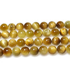 MJDCB Natural Stone Beads 4mm 85pcs Round Golden Tiger's Eye Loose Gemstone Bead Charms for Jewelry Making Bracelet Necklace Earring Pendant - color: Golden Tiger's Eye, size: 4mm