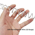 YEQIN 12 Gauge Aluminum Wire, 105 Feet 2mm Bendable Metal Craft Wire for Sculpting, Armature, Jewelry Making, Floral Making, Doll Making, Modelling, Crafting, Bonsai Training (Silver) - color: Silver