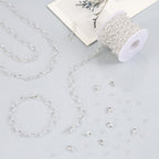 5 Yard Silver Plated Stainless Steel Chain for Jewelry Making Hollow Heart Necklace Bracelet Chains Bulk for Women - color: Heart Silver
