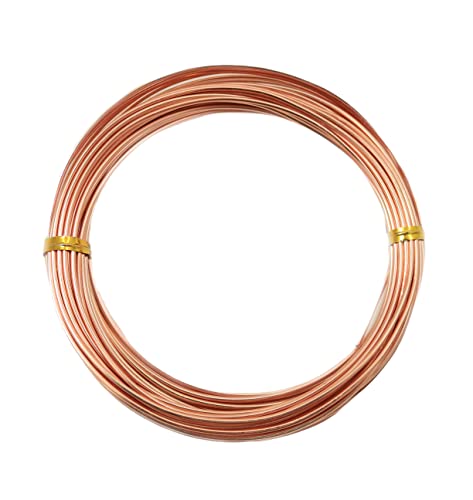 20 Gauge, 99.9% Pure Copper Wire (Round) Dead Soft CDA #110 Made in USA - 1 Ounce (20FT) by CRAFT WIRE - size: 20 Gauge, style: 1 Ounce