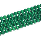 100pcs Grass Green Cat Eye Beads 8mm Round Semi Precious Stone Hole Size 1mm DIY Charm Spacer Beading Smooth Gemstone Loose Beads for Jewelry Making Bracelets Necklaces Earrings Crafting - color: Grass Green