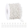 5 Yard Silver Plated Stainless Steel Chain for Jewelry Making Hollow Heart Necklace Bracelet Chains Bulk for Women - color: Heart Silver