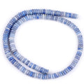 GEM-Inside 2x6mm Natural Blue Aventurine Jade Semi-Gemstone Heishi Disc Rondelle Spacer Beads for Jewelry Making Full 15" Strand Energy Stone Healing Power Crystal - color: Blue Aventurine Jade