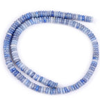 GEM-Inside 2x6mm Natural Blue Aventurine Jade Semi-Gemstone Heishi Disc Rondelle Spacer Beads for Jewelry Making Full 15" Strand Energy Stone Healing Power Crystal - color: Blue Aventurine Jade