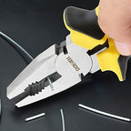 DOWELL Lineman's Pliers with Wire Cutter - 7 Inch Nickel Chromium Steel Construction Professional Handle - size: 7" Lineman's Pliers
