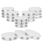 Mixweer 15 Pcs 5 Size Copper Wire 18 20 22 26 32 Gauge Tarnish Resistant Jewelry Wire for Jewelry Making 121 Yard Metal Beading Crafting (Silver) - color: Silver