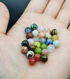 1200pcs 6mm Natural Round Stone Beads Real Gemstone Beading Loose Gemstone Hole Size 1mm DIY Smooth Beads for Bracelet Necklace Earrings Jewelry Making,Box Packed(24 Material -B,6mm) - color: 24 material -B,6mm, size: 6mm