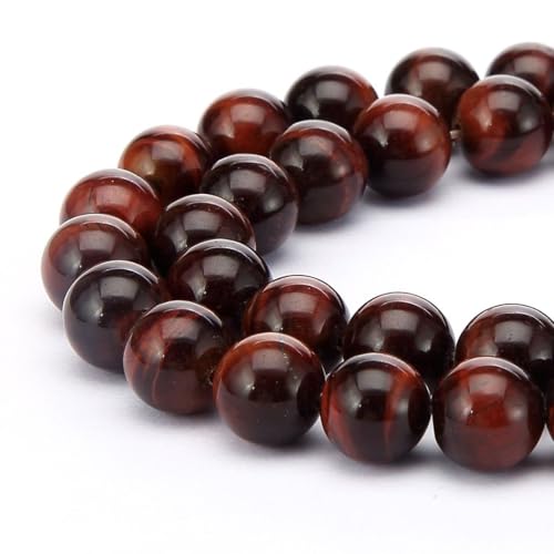 90pcs Adabele Natural Red Tigers Eye Healing Gemstone 4mm (0.16 Inch) Small Round Beads Gem Stone Spacer for DIY Craft Jewelry Making GS22-4 - color: Red Tiger Eye Stone, size: 4mm (90pcs/1 Strand)