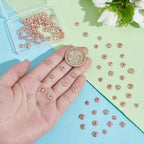 PH PandaHall 100pcs 10 Styles Bead Caps Flower Bead Caps 6/7/8mm Spacer Beads Flower Bracelet Beads Flat Spacers Rose Gold Brass Bead for Jewellery Making Friendship Bracelet Making DIY Crafts - color: Rose Gold