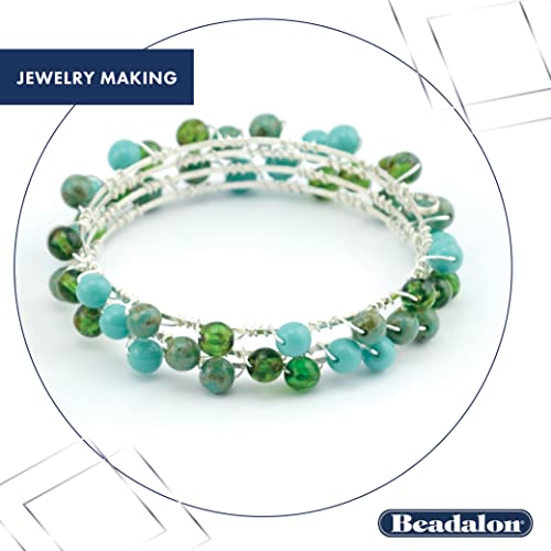 Beadalon Memory Wire, Flat, Large Bracelet, Silver Plated, Approx. 12 coils - color: Silver, size: Bracelet
