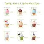 Craftdady Resin Plastic Miniature Food Snack Pendants Charms Ice Drink Juice Pendants Cute Bottle Fruit Keychain Charms Hang Ornament for DIY Craft Earring Bracelet Necklace Jewelry Making - color: Mixed Color Cupcake