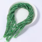 Natural Green Aventurine Disk Stone Spacer Beads 6x2mm 38cm/str Flat Rondelle Loose Semi Gemstone Caps for Making Bracelets Necklace - color: Green Aventurine