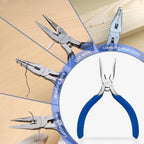 Mini Needle Nose Pliers 5"-10 Pack KAIHAOWIN Small Long Nose Pliers with Wire Cutters, Spring Loaded Thin Needle Nose Pliers, Precision Pliers Set for Crafts/Jewelry Making/Tiny Project - size: 10 Pack
