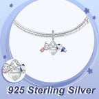 925 Silver Charms Pendants For Pandora Bracelet Golden charms Bead Safety Chain Clip set Heart Flower Animal Beads Family, Mom, Friend, Daughter, Birthday, Jewelry Gift - style: G-Boy and Girl Love Forever