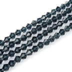250pcs Czech 6mm (0.24 Inch) Faceted Bicone Crystal Glass Loose Beads Spacer Bulk Dark Sapphire Blue for DIY Craft Jewelry Making CCB620 - color: Dark Sapphire Blue, size: 6mm - 250pcs