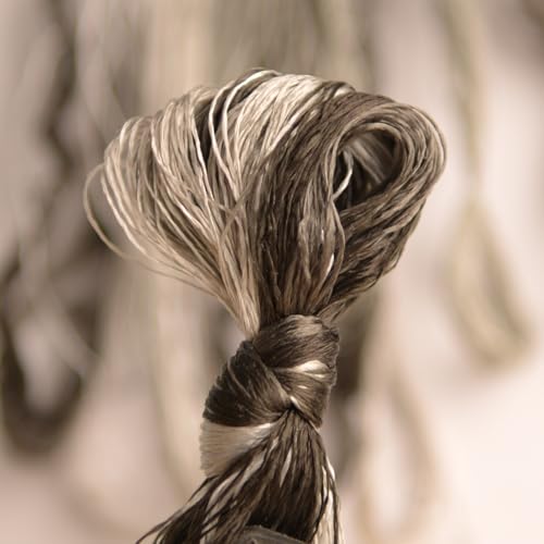 100% Nature Mulberry Handmade Embroidery Silk Thread Woven Jewelry Accessory Artificial Flowers Cross Stitch Floss DIY Sewing Kits 7 Gradient Colors 22m Each (41) - color: 41