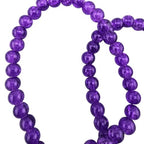 DandS ltd Crackle Lampwork Glass Beads for Jewelry Making, Purple Amethyst, Vibrant DIY Bracelets, Necklaces, Beading Supplies & Craft Kits for Handmade Jewelry, 80pcs 0.39 inch (10mm), #J288-10 - color: Purple Amethyst