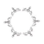 KISSITTY 20pcs Tibetan Silver Wave Chandelier Component Links Charm Pendant Connectors with 3 Holes for Dangle Earring Multi Strands Bracelet Necklace Jewelry Making Craft Supplies - color: Antique Silver, Wave