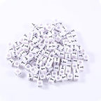 1000Pcs White Acrylic Letter Beads 6x6mm Letter T Cube Alphabet Beads for DIY Bracelet Necklace Jewelry Making - color: Letter-T