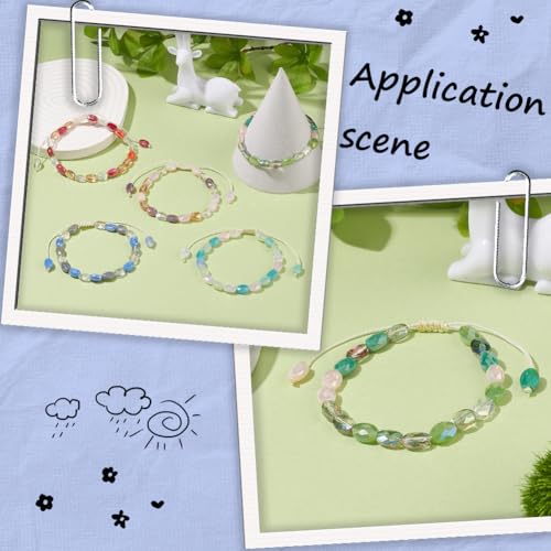 1 Box 210PCS Blue Flat Oval Glass Beads with Holes Faceted AB Color Plated Electroplate Spacer Loose Bead Charms Bulk for Jewelry Making Necklaces Bracelets Earrings DIY Craft Supplies - color: Blue