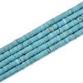 170pcs 5x2mm Natural Blue Turquoise Heishi Disc Rondelle Spacer Stone Semi Precious Gemstone Loose Beads for Jewelry Making 15 Inch - color: Blue Turquoise, size: 5x2mm