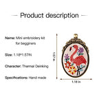 ZOCONE 6 Packs Embroidery Necklace Kit, Embroidery Pendant Kit Mini Cross Stitch Kit with 4 Hoops, Necklace, Pendant, Stamped Pattern Cloth, Instructions, etc., Embroidery Kit for Adults - color: 6 Packs-H