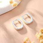 925 Sterling Silver Earrings Small Chunky Hoop Earrings for Women Trendy Huggie Hoop Earrings 14K Gold Plated Hypoallergenic Earrings Small Thick Huggie Hoops Earrings - color: Silver2