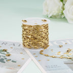 KYUNHOO 13 Feet Stainless Steel Chains Bulk on Spool Gold Plated Chain for Jewelry Making with Lobster Clasps and Jump Rings for Necklace Jewelry Crafts DIY - color: Mushroom Gold