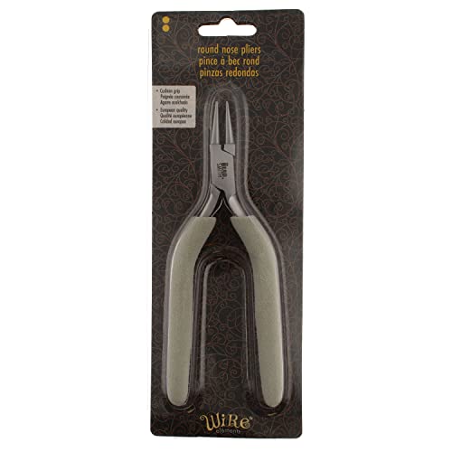 The Beadsmith Round Nose Pliers, 6.25 inches (159mm), Polished Steel Head with Elongated Handle & Double-leaf Spring - style: Round Nose