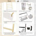 Mkono 4-Tier Earring Holder Organizer Stands Gold Metal Jewelry Display Rack for Hanging 74 Pairs of Earrings and Ear Studs, Gifts for Women and Girls