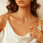 925 Silver Chain Necklace for Women 2mm Box and Snake Italian Choker Chain Thin & Strong Necklace 16/18/20 Inch - size: 18 inch, style: Snake Chain