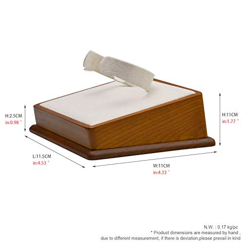 Oirlv Solid Wood Jewelry Display Stand Square Ring Earrings Bracelet Jewelry Holder (Creamy-white Bracelet Holder) - color: Creamy-white Bracelet Holder