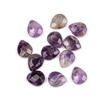 Cherry Blossom Beads Amethyst 12x15mm Faceted Top-drilled Gemstone Teardrop Beads - 12 pcs/ 8 Inch Strand - color: Amethyst