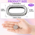 Pndeyo 925 Sterling Silver Oval Jewelry Clasps, Hypoallergenic Necklace Enhancer Shortener, Spring Bail Clasp Rings Connector for Bracelet Anklet Jewelry Making- Black - color: Black-1pc-0.46"×0.26"