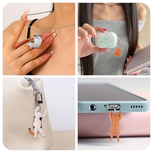 Beadthoven 16Pcs Resin Cat and Dog Charms 8 Styles 3D Cute Animal Pendants Kawaii Puppy Kitty Dangle Charms with Loop for Necklace Bracelet Earrings Jewelry Making DIY Crafts Hang Ornaments - color: Cat and Dog 8 Styles