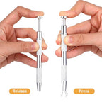 3Pcs Grabber Tool Holder Set Jeweler's Pick Up Sprinkle Pen Piercing Ball with Prongs Diamond Claw Jewelry Tweezers 4 Claw Precision Stainless Steel For Tiny Objects IC Chip Electronic Components - color: Silver