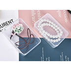 12 Pack Rectangular Clear Plastic Storage Containers Box with Hinged Lid for Beads and Other Small Craft Items (4.5 x 3.3 x 1.1 inch) - size: 4.5 x 3.3 x 1.1 inch