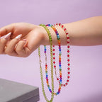 YITOHOP Bicone Glass Beads,1500pcs 48 Colors 6mm Sparkly Crystal Beads, Faceted Bracelet Beads Loose Craft Bead for Friendship Bracelet Necklace Earring Jewelry Making - size: 6mm