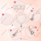 SUNNYCLUE 1 Box 6 Set Ballet Bracelet Making Kit Adjustable Bracelets Dancer Ballerina Charms Acrylic Transprent Rhinestone Beads for Jewellery Making Kits Beginner Adult Women Holiday Supplies - style: Dance 1