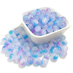 100 Pack 8mm Glass Beads for Jewelry Making, Graduated Color Mix, Bulk DIY Craft Supplies - color: Color4