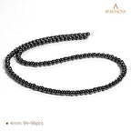BEADNOVA 4mm Natural Hematite Gemstone Round Loose Beads for Jewelry Making (90-92pcs) - color: 23) Hematite Round Beads, size: 4mm
