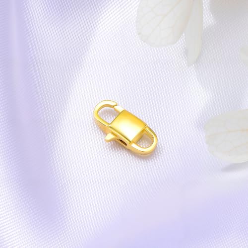 18K Gold Jewelry Clasp Necklace Extender Clasp Bracelet Extension Connector for DIY Necklace Bracelet Anklet Jewelry Making (Style 6) - style: Style 6