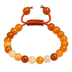 Amazing Gemstone Carnelian Bracelet for Women Men's Gifts - Protection Healing Crystal Bracelet - 8mm Gemstone Beaded Adjustable Bracelet - color: Carnelian