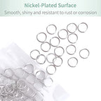Pawfly 100 Pack 2/5 Inch Mini Split Jump Ring with Double Loops Small Metal Rings Connectors for Jewelry Necklaces Bracelets Earrings Crafts Ornaments and DIY Arts - size: 2/5 Inch,100 PCS